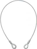 Sikkerhetsvaiere, Eurolite Steel Rope 1000x6mm silver with Thimble