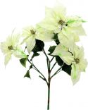 Artificial flowers, Europalms Poinsettia bush, cream, 60cm