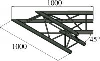 Alutruss TRILOCK S-PAC 19 2-way Corner 45° black