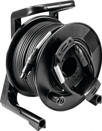 PSSO DMX Cable drum XLR 50m bk Neutrik 2x0.22