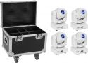 Eurolite Set 4x LED TMH-S60 Moving Head Spot wh + Case