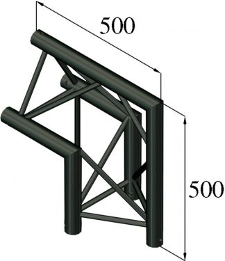 Alutruss TRILOCK S-PAC 24 2-way Corner 90°/\\ black