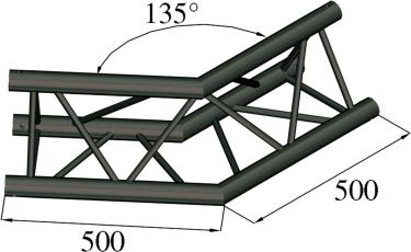 Alutruss TRILOCK S-PAC 23 2-way Corner 135°black