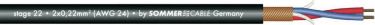 SOMMER CABLE Microphone Cable 2x0.22 100m bk Stage 22