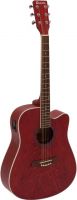 Western Guitar, Dimavery JK-510 Western Guitar, cutaway, grained