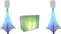 Sortiment, Eurolite Set AKKU 2x Flat light 3 bk + Bar-6 + Stands