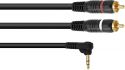 Omnitronic, Omnitronic Adapter Cable 3.5 Jack 90°/2xRCA 1.5m bk
