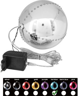 Europalms LED Snowball 15cm, ice blue
