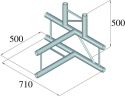 BILOCK 50mm, Alutruss BILOCK BQ2-PAT42V 4-way T-Piece