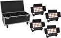 Eurolite Set 4x AKKU Multiflood IP 18x10W RGBW Wash CRMX + Case with wheels
