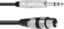 Omnitronic, Omnitronic Adapter Cable XLR(F)/Jack stereo 2m bk