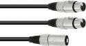 Omnitronic, Omnitronic Adaptercable XLR(M)/2xXLR(F) 0.5m bk
