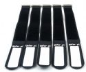 Velcro wraps, GAFER.PL Tie Straps 25x260mm 5 Pieces Black