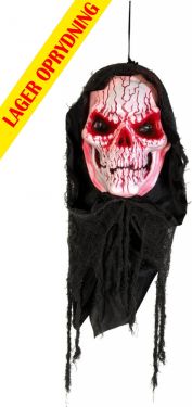 Halloween Dekoration, Animeret Figur med Lys- og Lydeffekter, Blodkranium, 80cm