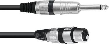 Omnitronic Adapter Cable XLR(F)/Jack mono 5m bk