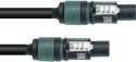 4-Core Speakon Leads, PSSO Speaker Cable Speakon 4x4 5m bk