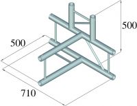 Alutruss BILOCK BQ2-PAT42V 4-way T-Piece