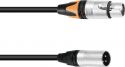 DMX Kabler, PSSO Adapter Cable DMX XLR 3-pin/5-pin 0.3m bk
