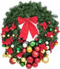 Christmas Decorations, Europalms Premium Fir Wreath, decorated, 90cm