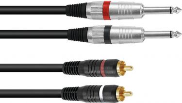 Omnitronic Adapter Cable 2xJack/2xRCA 6m bk