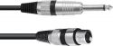 Omnitronic Adapter Cable XLR(F)/Jack mono 5m bk