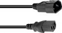 Power Cables with IEC, Omnitronic IEC Extension 3x1.0 0.6m bk