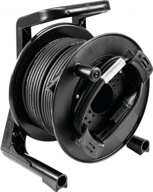 PSSO DMX Cable drum XLR 30m bk Neutrik 2x0.22