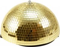Eurolite Half Mirror Ball 30cm gold motorized