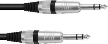 Omnitronic Jack Cable 6.3 stereo 1m bk ROAD