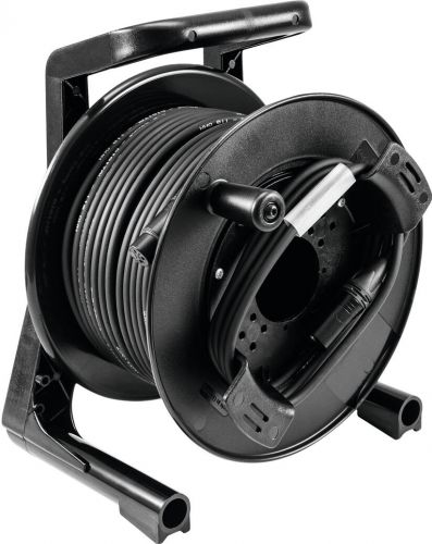 PSSO DMX Cable drum XLR 30m bk Neutrik 2x0.22