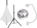 Mirror Balls, Eurolite Set Mirror ball 30cm with stand and tripod cover white