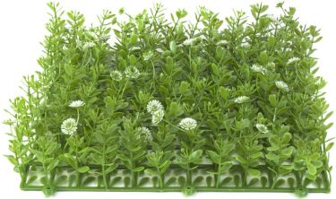 Europalms Grass mat, artificial, green-white, 25x25cm