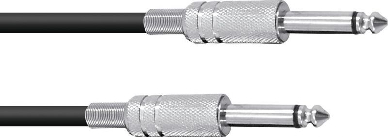 Omnitronic Jack Cable 6.3 mono 1m bk