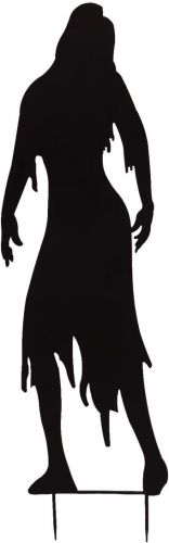 Halloween Dekoration, Silhuet af Metal Zombie, 135 cm
