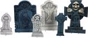 UV Lys, Halloween Dekoration, Gravstenssæt “Cemetery”