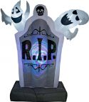 UV Lys, Halloween Dekoration, Figur med Lyseffekter, Oppustelig gravstenfigur, 183cm