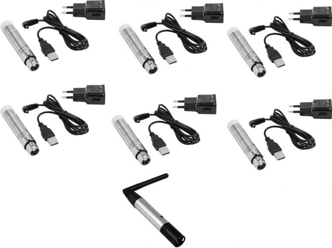 Eurolite Set QuickDMX 1x Transmitter + 6x AKKU Receiver