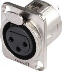 Løse Stik, HICON XLR mounting plug 3-pin HI-X3DF