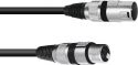 XLR - XLR, Omnitronic XLR Cable 3-pin 0.2m bk