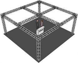 Alutruss Truss Set QUADLOCK 6082 square 7.71x7.71x3.5m (WxDxH)