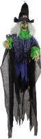UV Lys, Halloween Dekoration, Animeret Figur med Lys- og Lydeffekter, Den Mørke Mose Heks, Lisbeth, 200cm