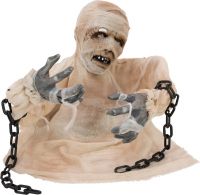 Halloween Dekoration, Animeret Figur med Lys- og Lydeffekter, Mumien af Mørket, 40cm