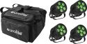 Sortiment, Eurolite Set 4x LED Silent Par 6 QCL Floor bk + Soft Bag
