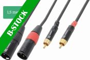 Cable 2x XLR male/2x RCA 1.5m Black "B-STOCK"