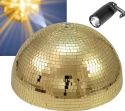 Halv spejlkuglesæt Komplet med motor, spot og halv spejlkugle 50cm guld Halv spejlkuglesæt Komplet med motor, spot og halv spejlkugle 50cm guld
