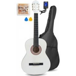 Spansk Guitar Pakke 39" - Voksen-fullsize, Akustisk (fra 12 år) Hvid / Alt du sk