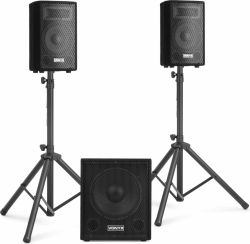 Vonyx VX0812BT 2.1 Komplet Lydsystem med 12" Subwoofer og 2 stk. 8" Højttalere / Bluetooth / 800W Vonyx VX0812BT 2.1 Komplet Lydsystem med 12" Subwoofer og 2 stk. 8" Højttalere / Bluetooth / 800W
