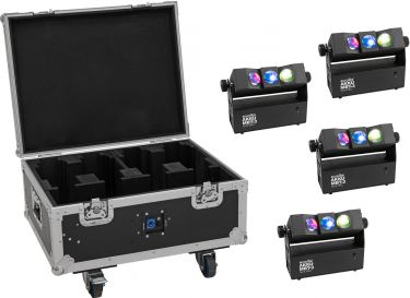Eurolite Set 4x AKKU MBT-3 Spot MK2 + Flightcase with wheels and charging function