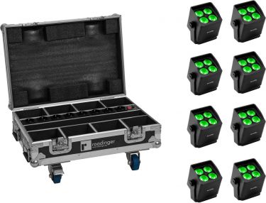 Eurolite Set 8x AKKU Mini IP UP-4 QCL Spot MK2 + Case with charging function