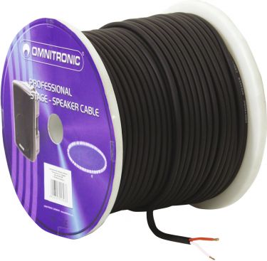 Omnitronic Speaker Cable 2x1.5 50m bk durable